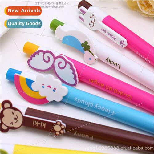 W5027 Korea stationery ballpoint pen 6  rainbow wings ballpo
