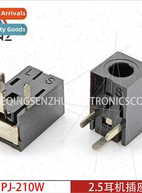 2.5mm Headphone Socket PJ-210W Horizontal 3-Pin Plug-in Tail