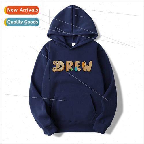 drew house Justin Bieber Sweatshirt Casual Hooded Set Mens a