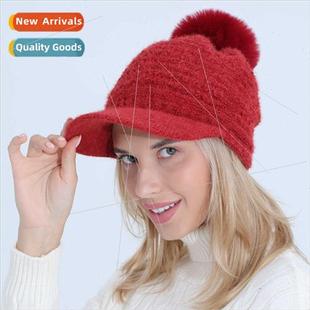 female new thickened tongue knte padded cap winter Duck fall