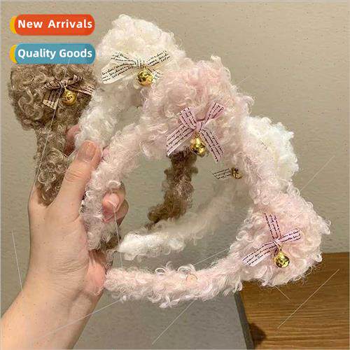 Soft plush bear hair bands applying mask wash face headbcute