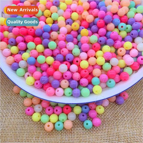 DIY handmade beading accessories materials 8mm acrylic solid