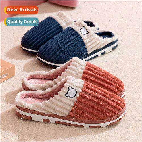Autumn winter couple cotton slippers women home wh indoor mo
