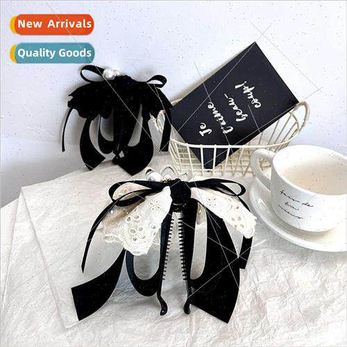 Lady temperament cloth bow banana clip hair clip hair access