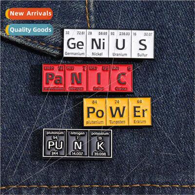 Creative Periodic Table Chemical Elements Brooch Personalize