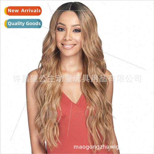 Hand-Woven Front Lace Tinted Gradient Cornrows Long Curls Wo