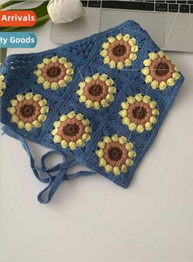 Handmade Cute Girl Retro Spice Girl Small Daisy Crochet Knte