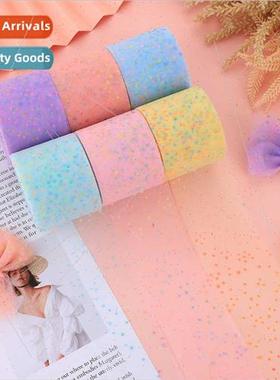 Sparkling Colorful Star Yarn Roll 6CM*25 yards 9 colors Pom
