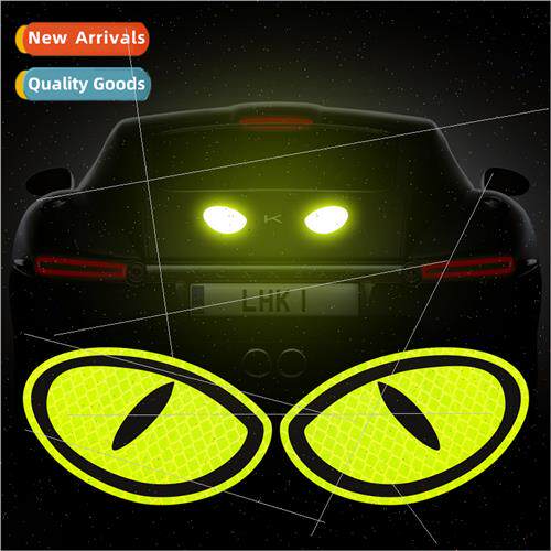 Car safety warning reflective stickers rear trunk safety tip