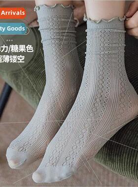 Thin socks women ice ice socks spring summer thin hollow bre