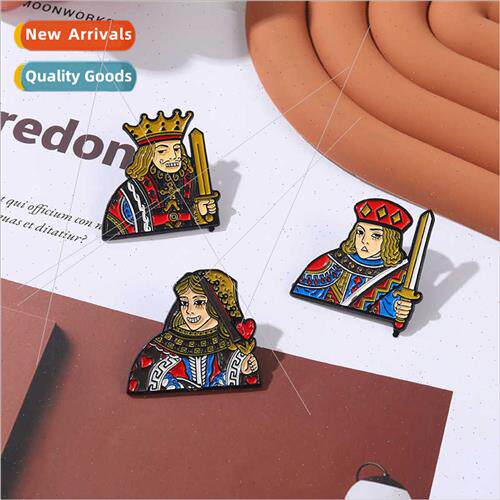 New cardboard series alloy brooch cartoon cute king shape la