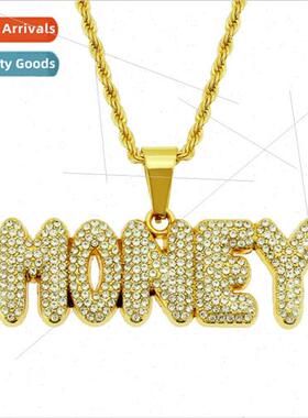 Accessories new men hipster diamonds money letter pendant pe