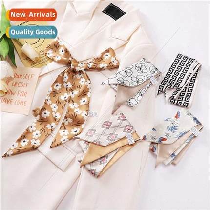 New satin gentle scarf neckerchief decorative long silk scar