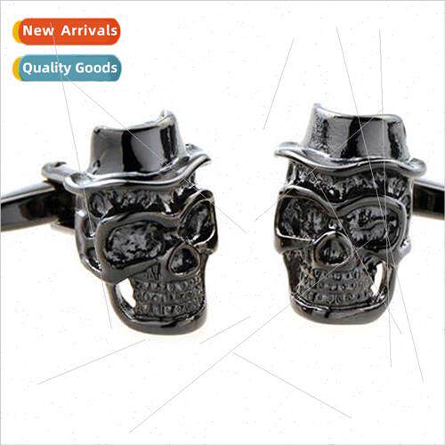 Black hat skull shape cufflinks cufflinks cufflinks A5014