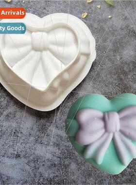 licone single bow love mold DIY cake Ice cookie pastry handm