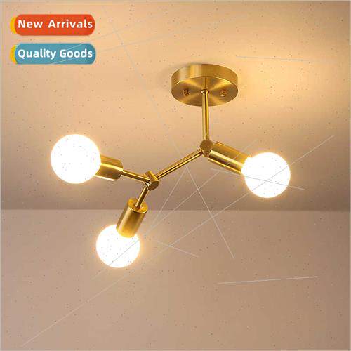 All copper bedroom lamps lanterns ceiling lamps light simple