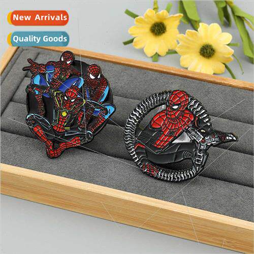 Marvel  Spider-Man pin Iron Man badge pendant baking paint a