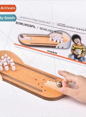 Children intellectual wooden mini bowling parent-child inter