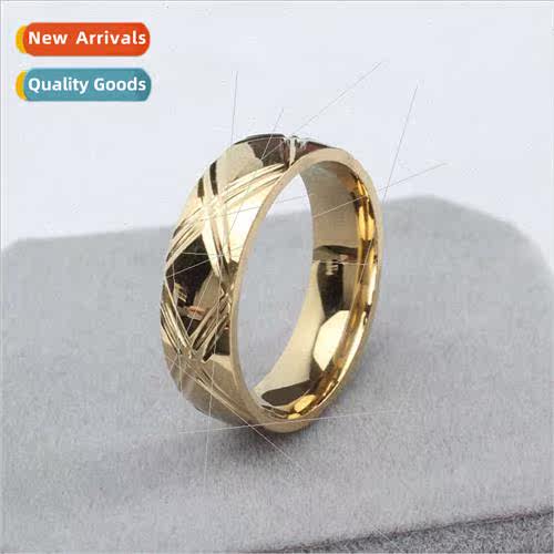 Checkered jewelry Europe Uned States simple pattern ring men