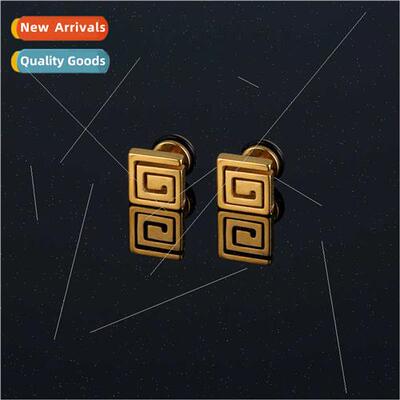 stainless steel casting earrings geometric square earrings t