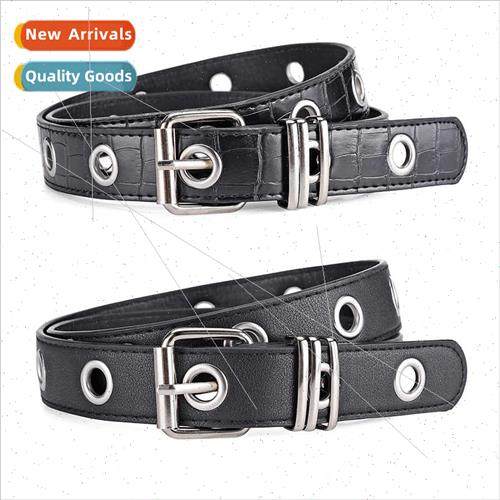 Network Black Chain Decoration Belt Women Crocodile Pattern