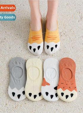 2021 spring summer new cat paw socks Cotton women socks cart