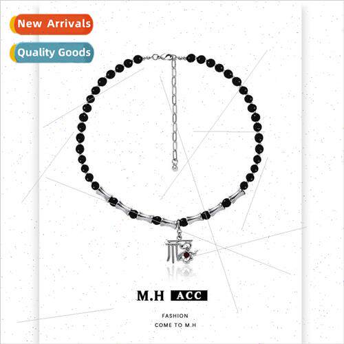 Fuzzy beaded necklace female hundred wh niche collarbone cha
