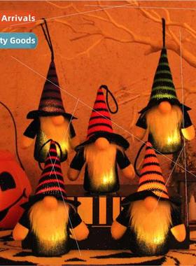 New Halloween light-up small pendants tall hats dwarfs windo