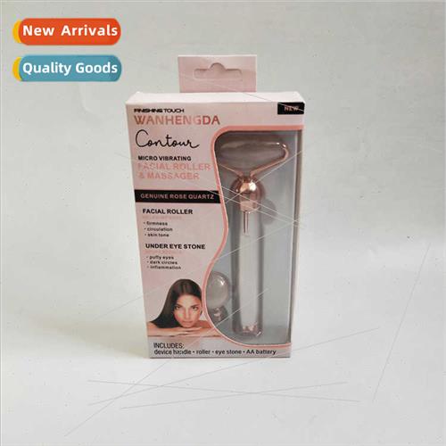 Natural Jade Pink Crystal Roller Facial New Multi-function J