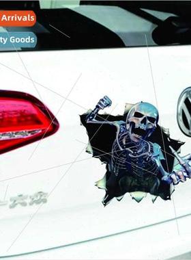 Car Stickers Skull Fear Body Stickers Skull Peek Rear Sticke