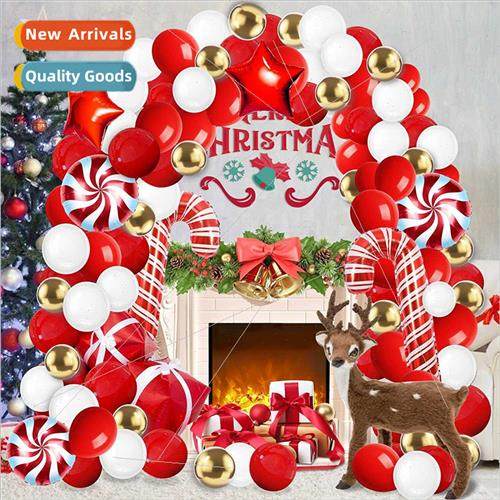 Christmas arch balloon chain new year red whe balloon combin