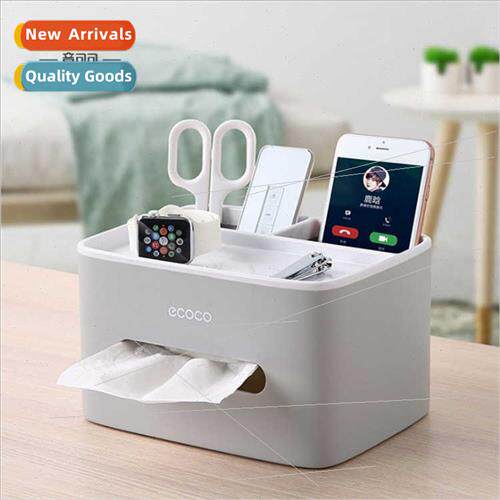 Multifunctional tissue box desktop organizer coffee table li
