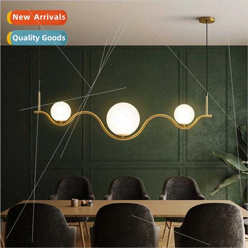 Wave chandelier Scandinavian minimalist orb design long crea