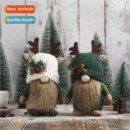 Cute Antler Knted Figurine Window Decoration Holiday Forest