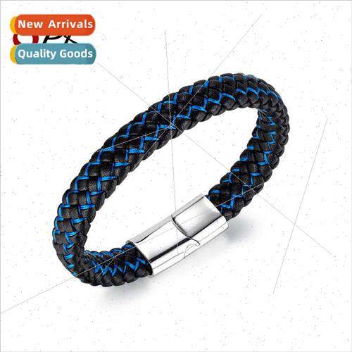 Europe fashion popular simple woven leather bracelet retro h