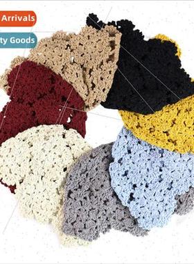 Hat breathable knted Korean  line braided thin hollow childr