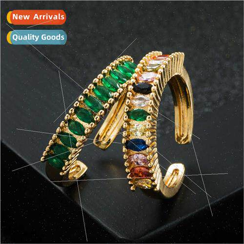 Europe new high-level sense nd finger ring copper gold-plate