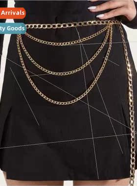 2050 Europe new multi-layer tassel alloy chain metal chain p