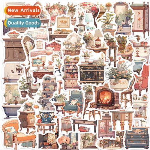 50 retro furnure stickers personalized decorative guar noteb