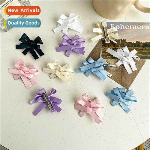 Fresh sweet bow hair clips female ins wind versatile candy-c