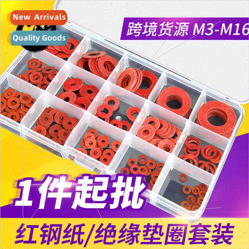 Red steel paper washer insulating flat pad kappa paper gaske