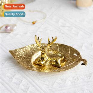 Scandinavian home decorative ornaments gold metal reindeer d