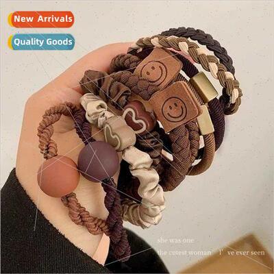 Curry color high elasticy hair bgirls tie head leather b2023