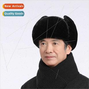 aged men cap hat winter Feng middle windproLei Warm outdoor