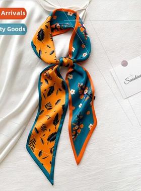 2021 new Korean  imation silk small silk scarf fashion colla
