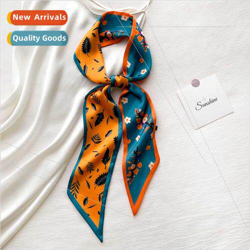2021 new Korean  imation silk small silk scarf fashion colla
