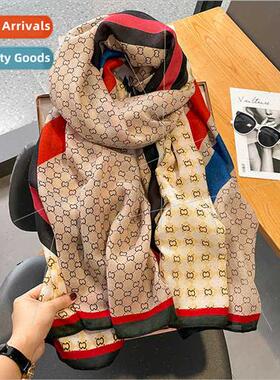 Korean  letters CC cotton scarf female winter warm long cold
