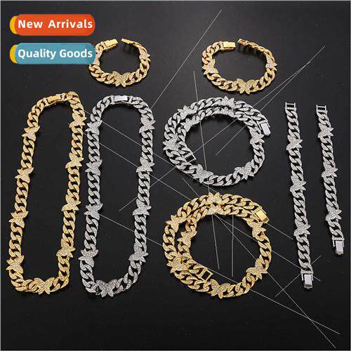 Cuban chain bracelet butterfly male hip-hop tide female fash