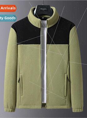 Fleece jacket fall winter outdoor men couple  large size col