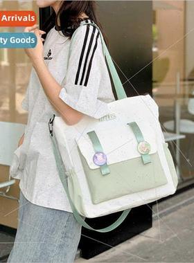 Middle school students canvas tuion bag large capacy teenage